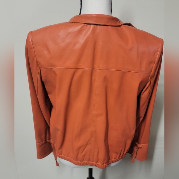 St. John Sport by Marie Gray Leather Jacket - Picture 11 of 11